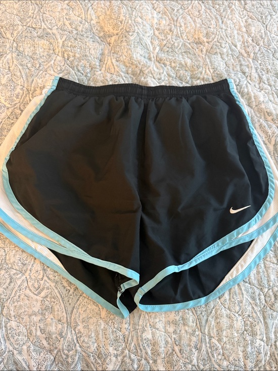 Nike Pants - Nike Black Athletic Shorts with Light Blue Trim